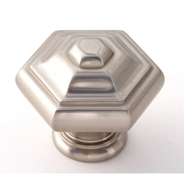 Knob Geometric Hexagon Bronze Brass 1-1/4 Inch 1-1/4 Inch 3/4 Inch - Frankwebs