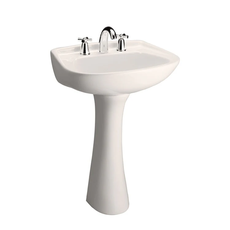 Pedestal Lavatory Hartford Widespread White Rectangular - Frankwebs