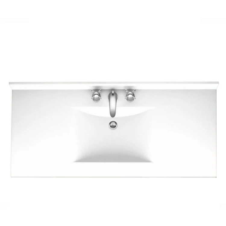 Vanity Top Contour Single Bowl 49 x 22 Inch ADA Tahiti White Swanstone - Frankwebs