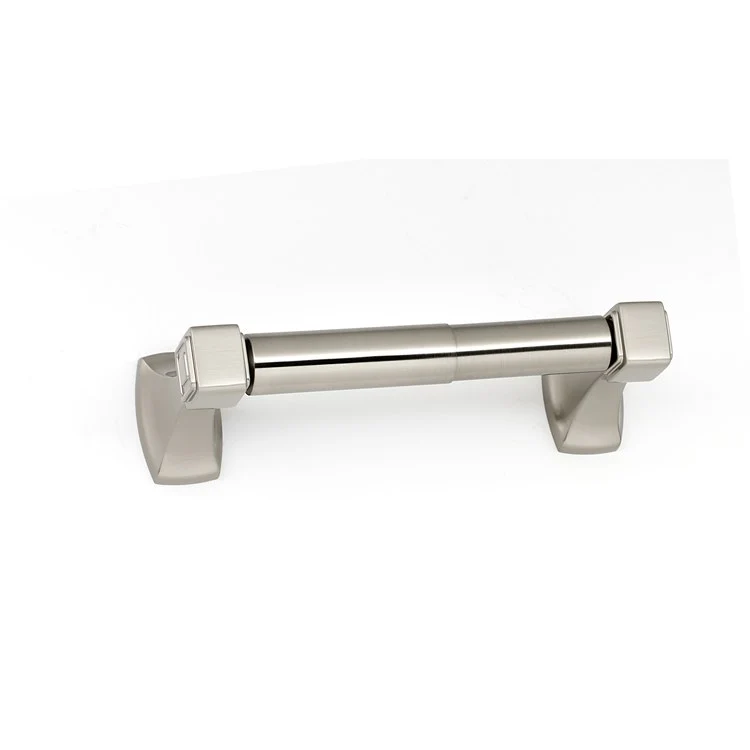 Toilet Paper Holder Cube Bath Satin Nickel Brass 6-1/4 Inch 3-1/16 Inch Wall Mount - Frankwebs