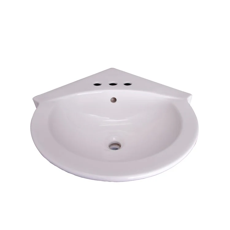 Lavatory Sink Corner Wall Hung 23-1/2 Inch 8 Inch Spread White - Frankwebs