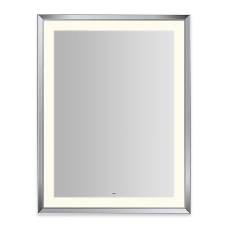 Wall Mirror Sculpt 33W x 43H Inch Chrome Chamfer Museum Frame Lighted Title 24 Rectangular - Frankwebs