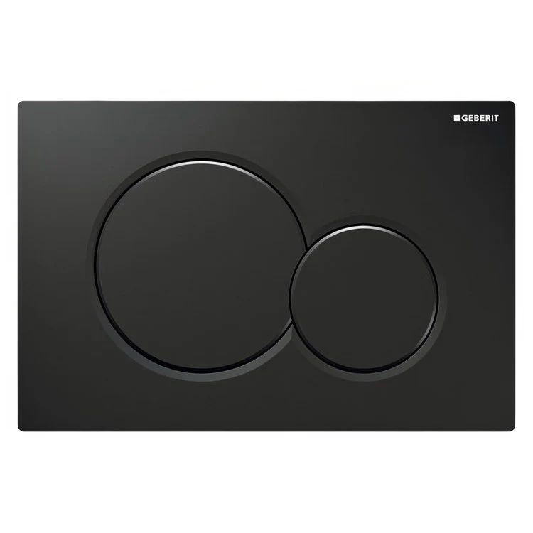 Actuator Plate Sigma01 Dual Flush Jet Black Gloss Plastic for Sigma Concealed Tanks 2x6 and 2x4 Installations - Frankwebs