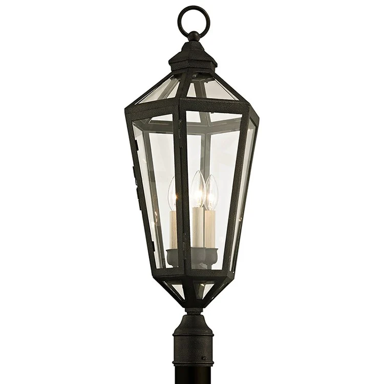 Calabasas Three-Light Outdoor Post Lantern - Frankwebs