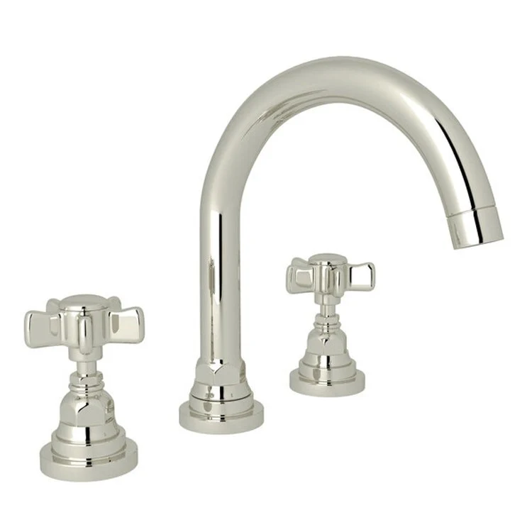 Lavatory Faucet San Giovanni 2 5 Spoke Cross Polished Nickel 1.2 Gallons per Minute C-Spout - Frankwebs