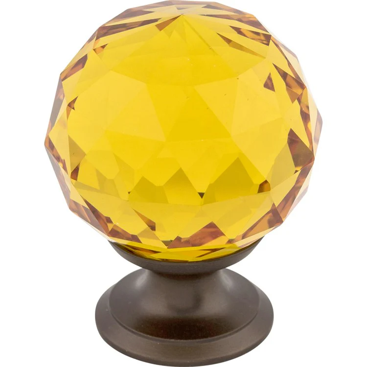 Knob Crystal Amber for Decorative Hardware Brushed Satin Nickel Brass 1-3/8 Inch 1-3/4 Inch - Frankwebs