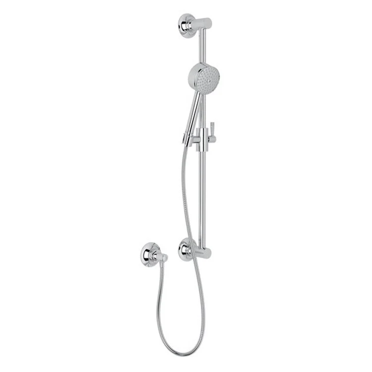 Handshower Set Graceline Satin Nickel 5 Function 1.8 Gallons per Minute 3-1/4 Inch 1-1/4 Inch 24 Inch - Frankwebs
