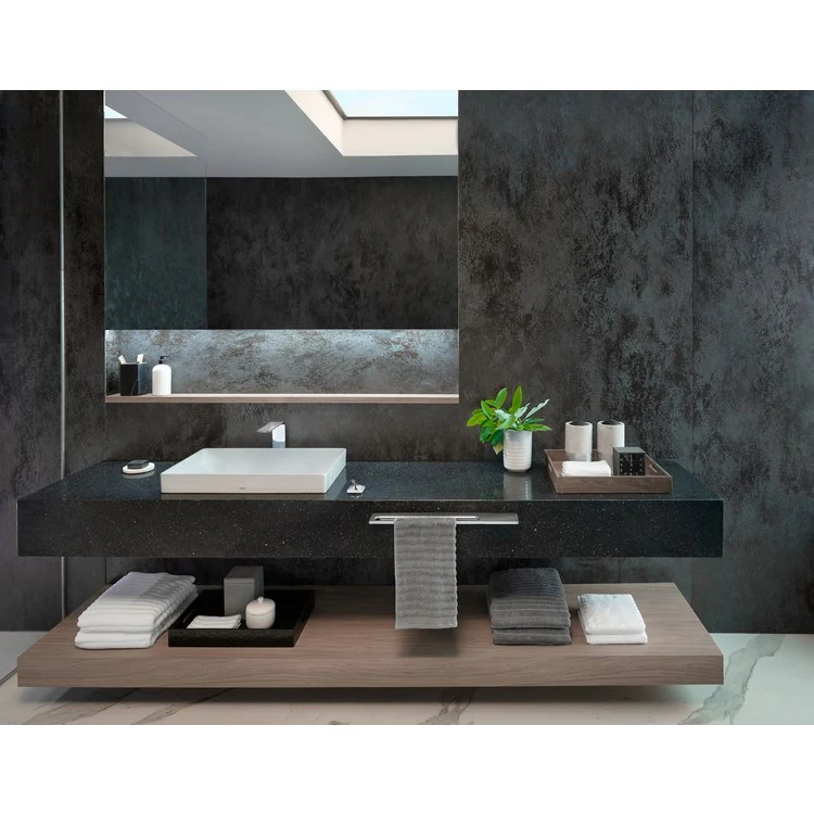 Vessel Kiwami Renesse Rectangle Lavatory Clean Matte White Vitreous China 19-11/16 x 14-15/16 x 2-3/4 Inch ADA - Frankwebs