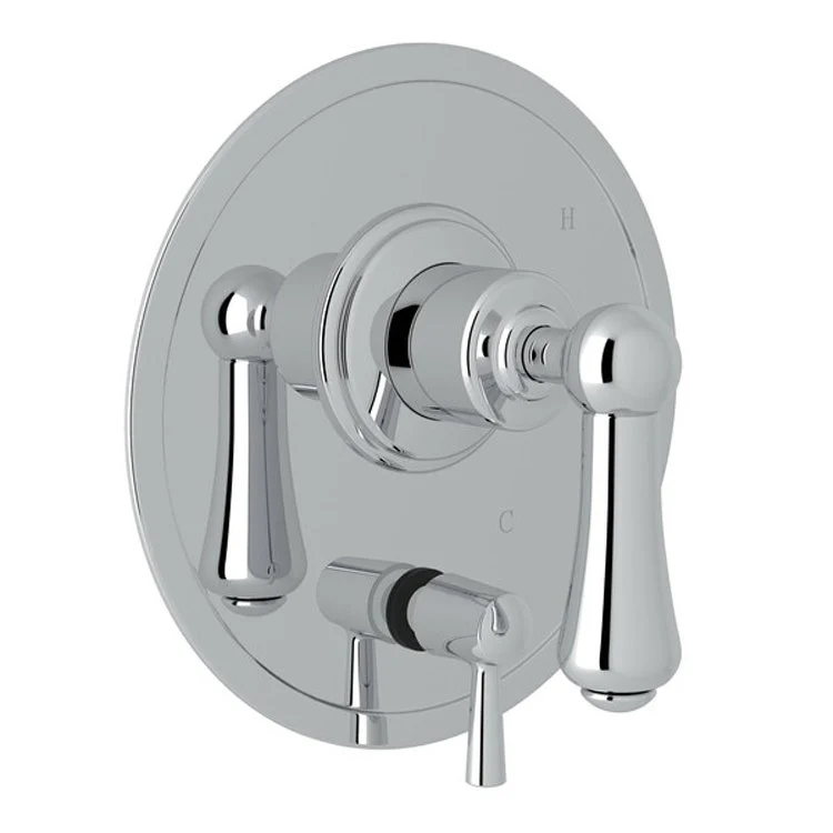 Pressure Balance Valve Trim Georgian Era 1/2 Inch with Diverter 2 Lever Polished Chrome - Frankwebs