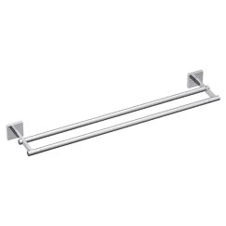 Towel Bar Triva 24 Inch Double Brushed Nickel 5-5/16 Inch - Frankwebs