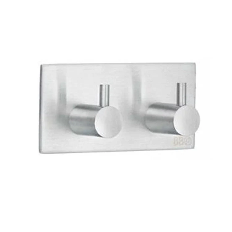 Hook Double Square Polished Stainless Steel 3-1/2 x 1-1/4 x 1-3/4 Inch 1-1/4 Inch Wall Mount - Frankwebs