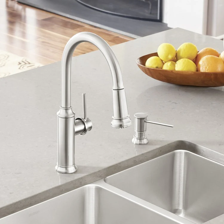 Empressa Single Handle Pull Down Kitchen Faucet - Stainless Steel - Frankwebs