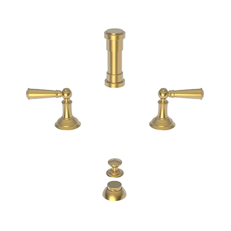 Bidet Faucet Aylesbury 8 to 16 Inch Spread 2 Lever ADA Satin Brass PVD - Frankwebs