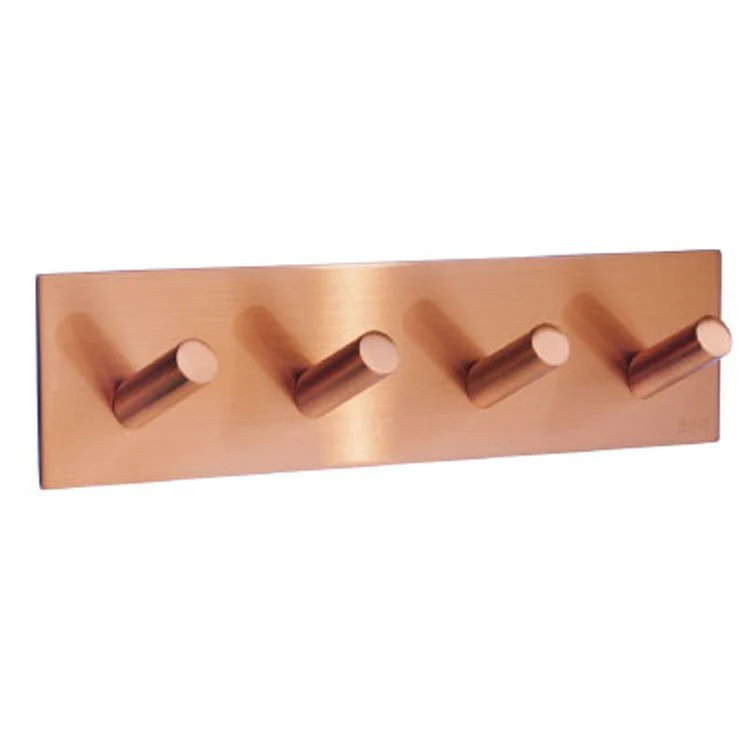 Coat Rack 4 Hook 1-1/4 x 7-1/2 x 1-7/8 Inch Brushed Copper Stainless Steel - Frankwebs