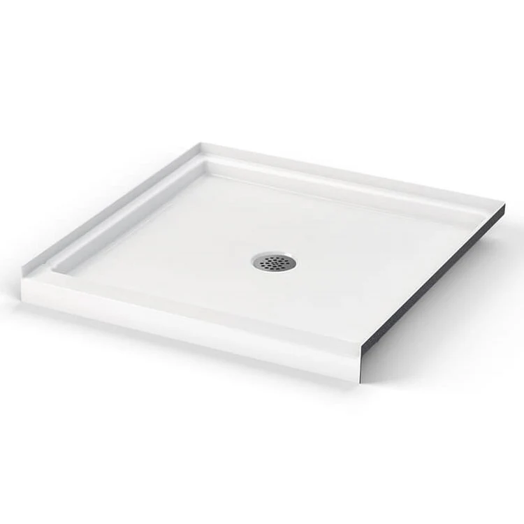 Shower Base Icon Alcove White 32 x 32 Inch AcrylX Center Drain Textured Floor - Frankwebs