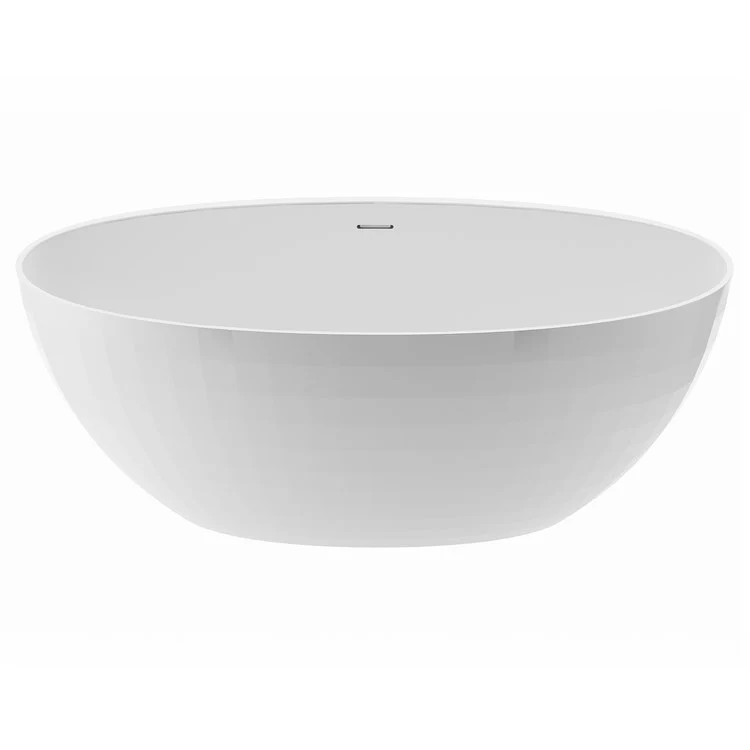 Air Tub Tayla 65.75 x 32.5 Inch Freestanding Center Drain Matte Gray Oval - Frankwebs