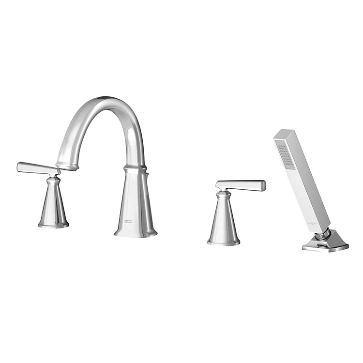 Edgemere Two Handle Roman Tub Faucet with Handshower for Flash Valve - Frankwebs