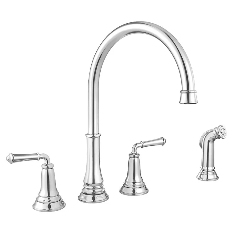 Delancey Two-Handle Widespread Kitchen Faucet with Sprayer - Frankwebs