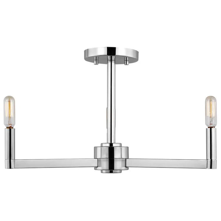Ceiling Light Fullton Semi-Flushmount 3 Lamp Chrome - Frankwebs