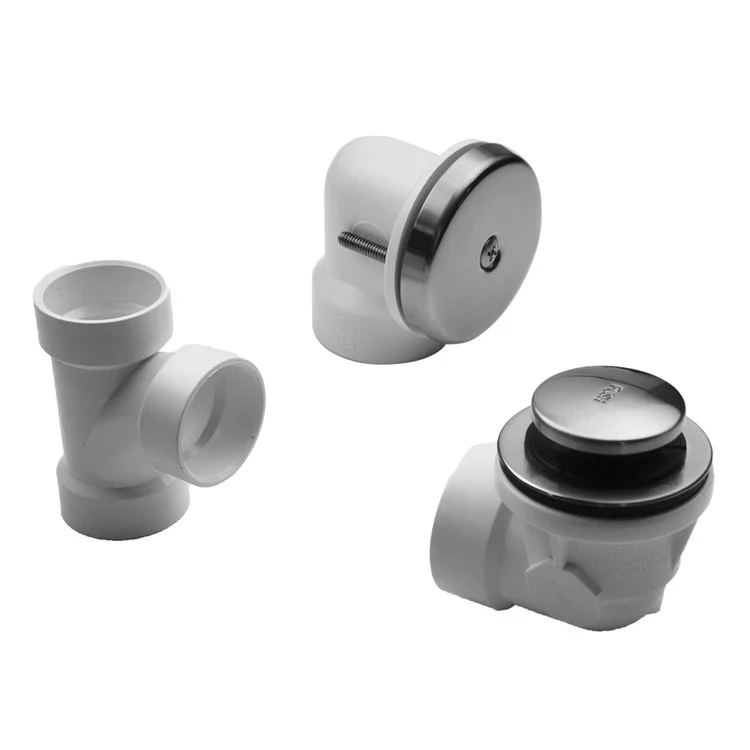 Drain Kit Satin Nickel Brass Includes Toe Control Strainer with 1 Hole Faceplate Half Kit - Frankwebs