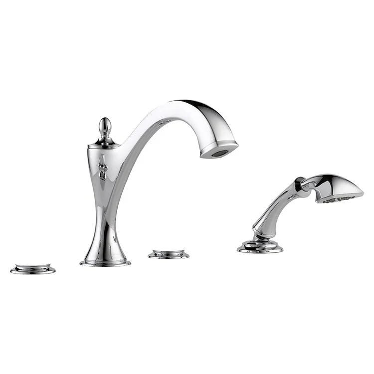Charlotte Two Handle Roman Tub Faucet with Handshower without Handles - Frankwebs