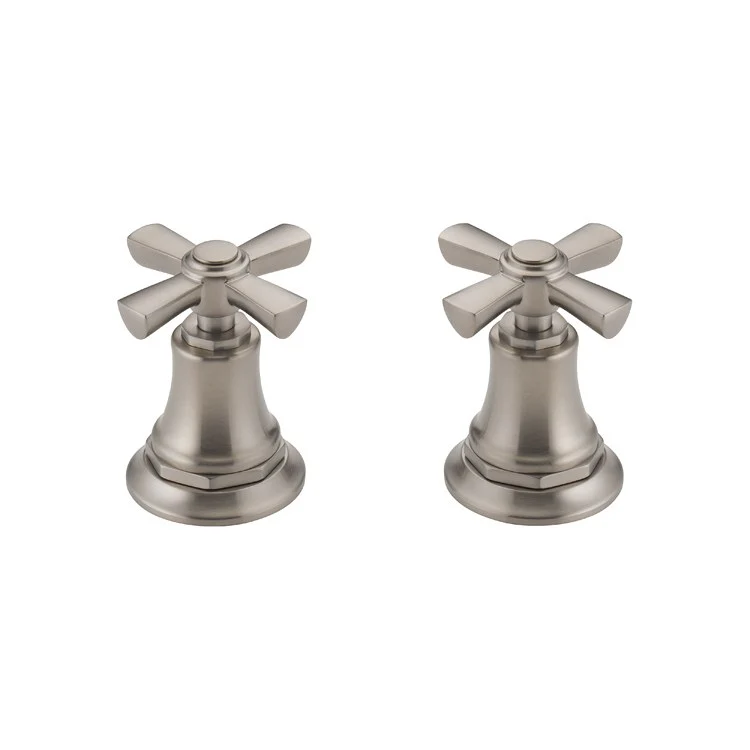 Handle Kit Rook Zinc 2 Cross Brilliance Luxe Gold ADA for Widespread Lavatory and Bidet - Frankwebs