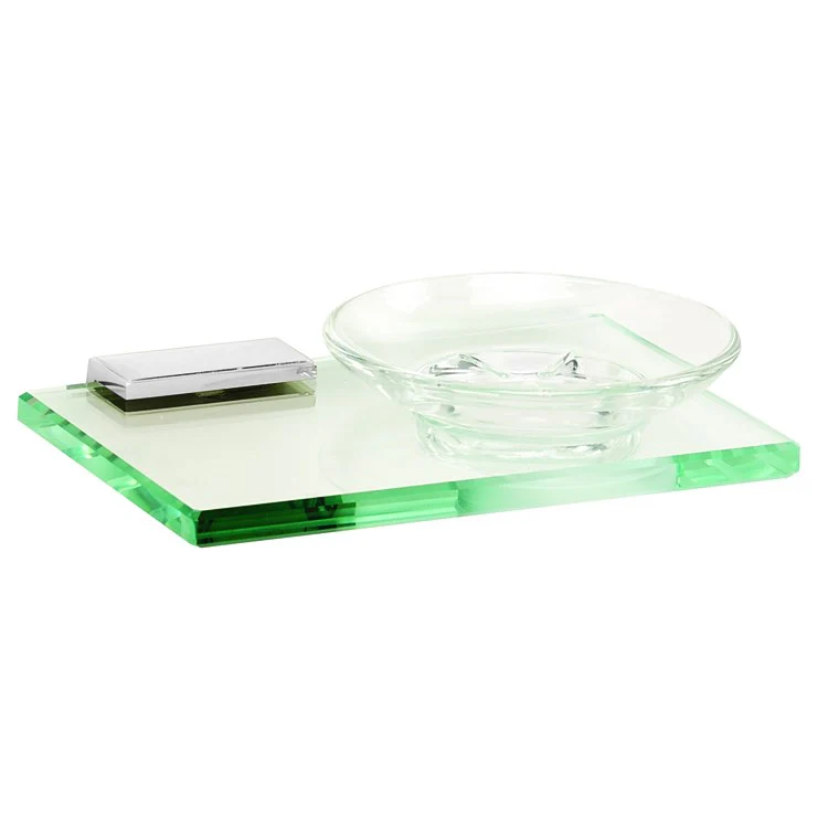 Soap Dish Arch Bath with Holder Satin Nickel Concealed Wall Mount Glass 4-5/8 x 6-3/4 Inch - Frankwebs