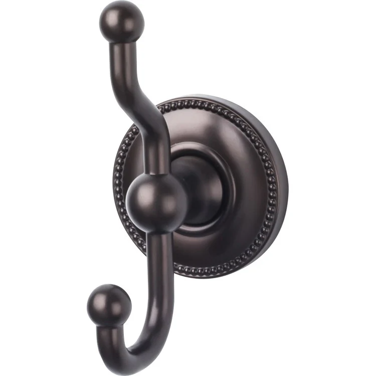 Robe Hook Edwardian Bath Beaded Backplate Oil Rubbed Bronze 5 Inch 3-1/4 Inch Wall Mount Zinc Alloy - Frankwebs