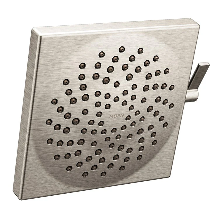 Showerhead Velocity 2 Function Square Brushed Gold 8-1/2 Inch 2.0 Gallons per Minute Rain & Rinse Metal - Frankwebs