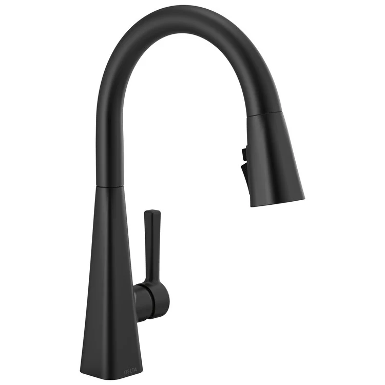 Kitchen Faucet Lenta 1 Lever ADA Matte Black Pull Down 1.8 Gallons per Minute - Frankwebs