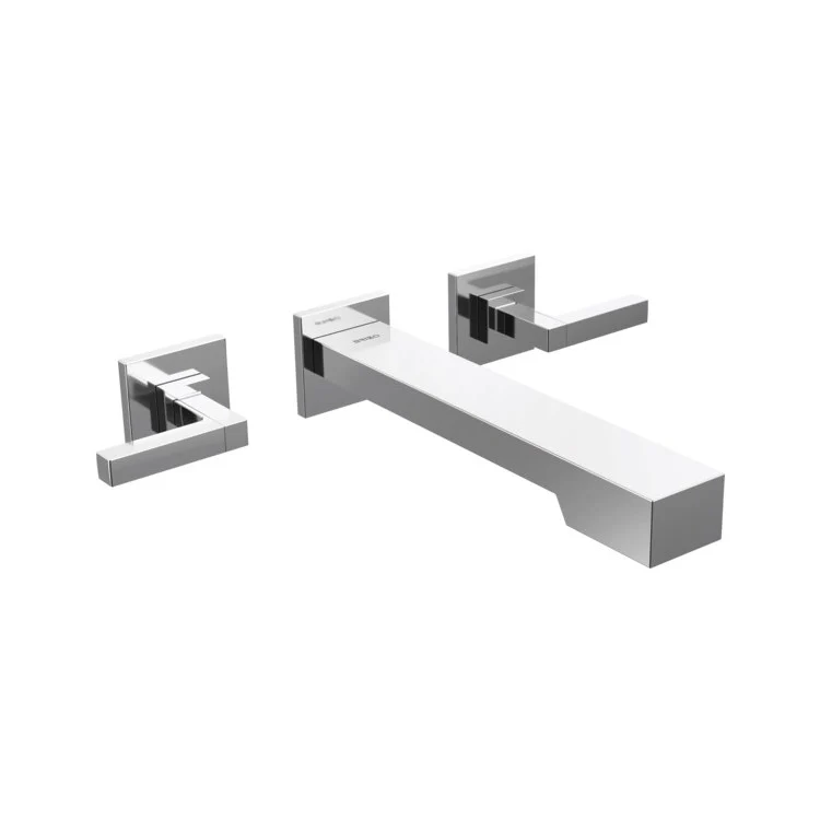 Tub Filler Frank Lloyd Wright Wall Mount 8 Inch Spread 2 Less Handle ADA Brilliance Polished Nickel - Frankwebs