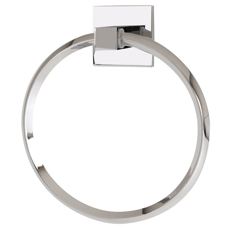 Towel Ring Contemporary II Bath 6 Inch Polished Chrome Brass 2-1/4 Inch - Frankwebs