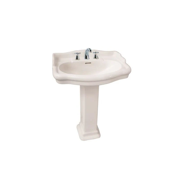 Pedestal Top Stanford 660 26 Inch White 8 Inch Spread Vitreous China Rectangle - Frankwebs
