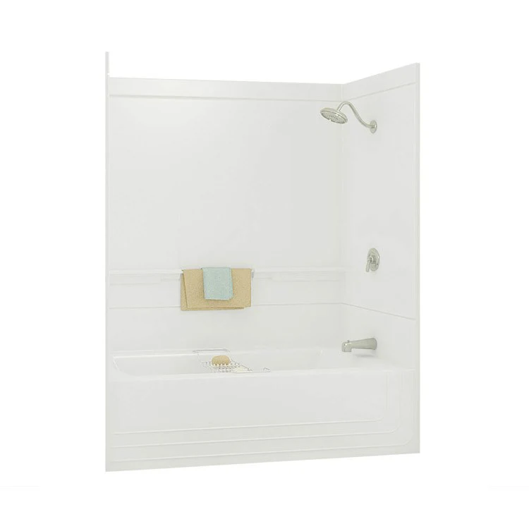 Tub and Shower System Monaco Rectangular with Left Drain White - Frankwebs