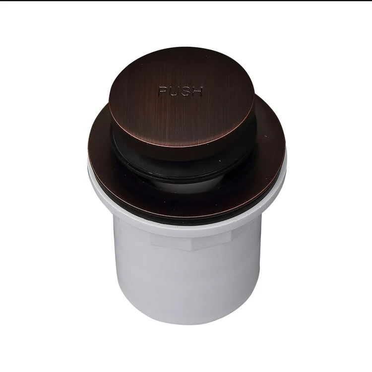 Pop-Up Drain with PVC Adapter 9 x 6 x 10 Inch Brushed Nickel Brass PVC Zinc for Tubs without Overflow - Frankwebs