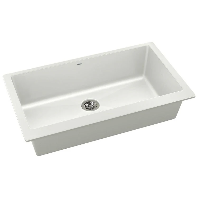 Kitchen Sink Quartz Luxe 36 x 19 Inch Single Bowl Perfect Drain Charcoal Undermount - Frankwebs