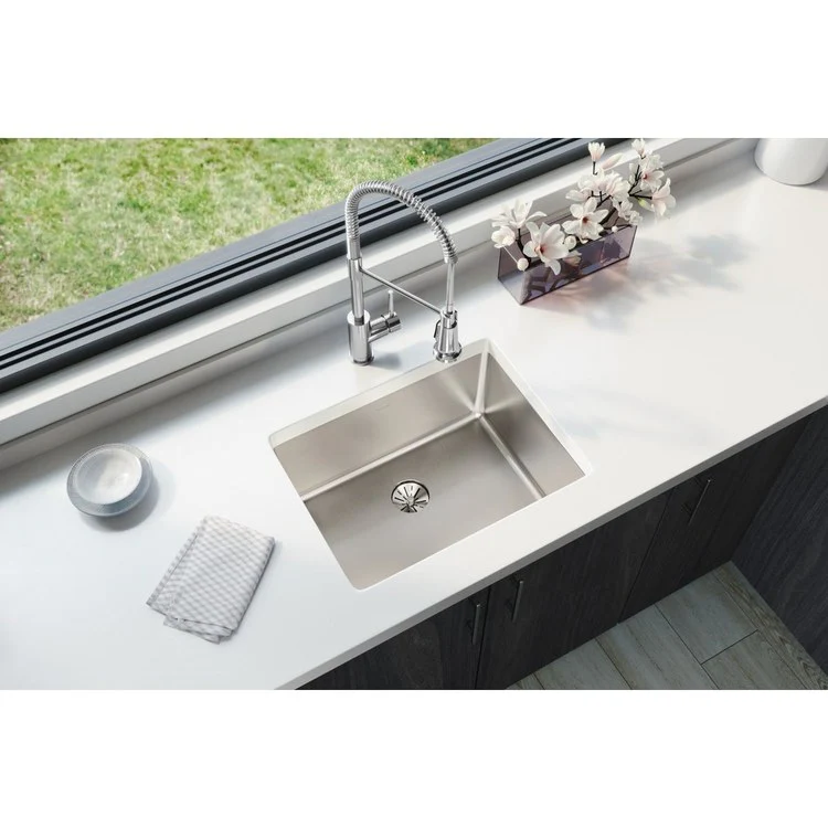 Kitchen Sink Lustertone Iconix 23.5 x 18.25 Inch Single Bowl with Perfect Drain Luminous Satin Undermount - Frankwebs