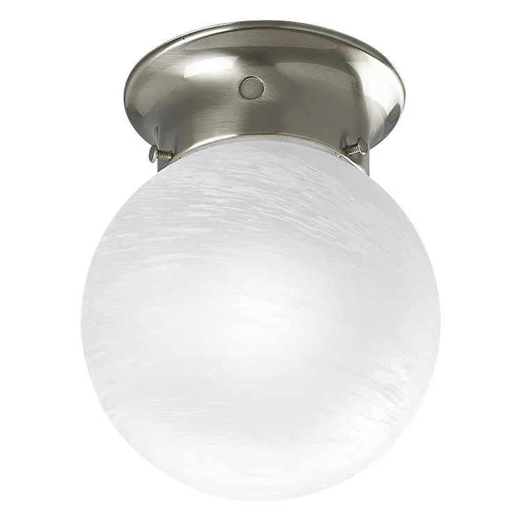 Single-Light Flush Mount Ceiling Light with Glass Globe Shade - Frankwebs
