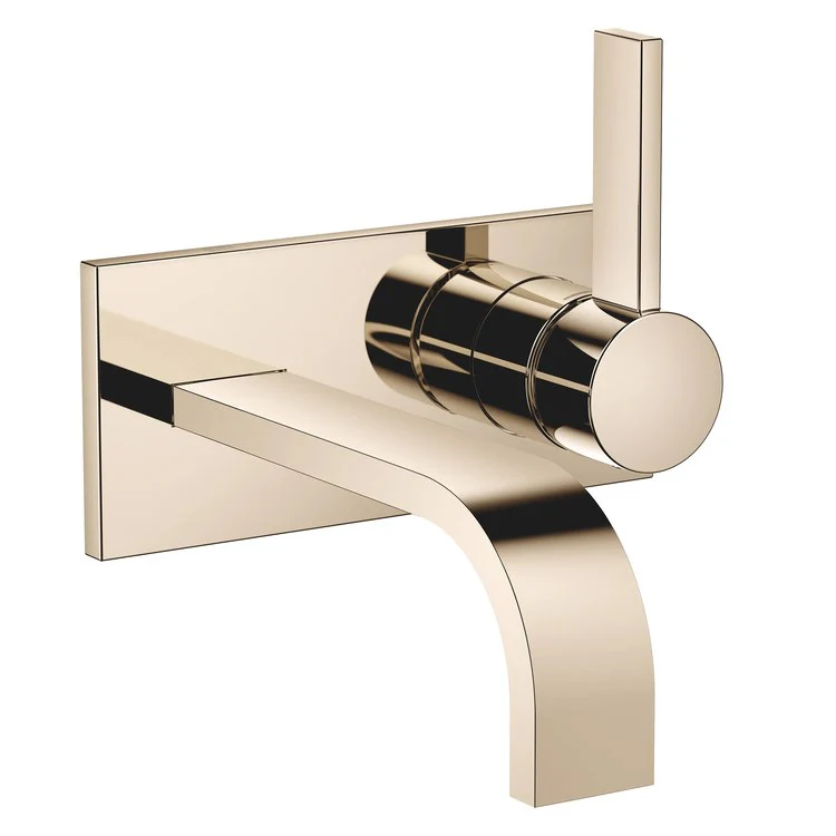 Lavatory Faucet MEM Mixer Wall Mount with Cover Plate 1 Lever ADA WaterSense Champagne 1.2 Gallons per Minute Less Drain 2 Hole - Frankwebs