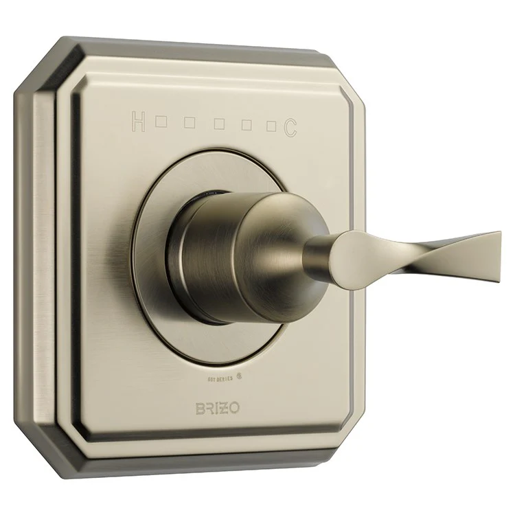 Thermostatic Trim Virage Square 1 Lever Brilliance Luxe Gold ADA Escutcheon Handle Brass - Frankwebs