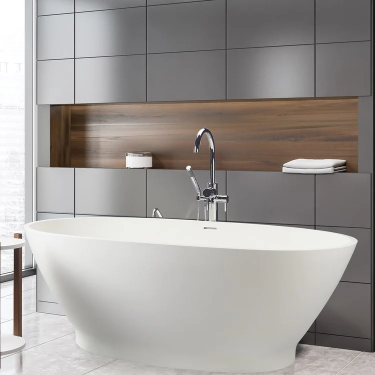 Air Tub Alissa 64.75 x 33.5 Inch Freestanding Air Bath Center White Matte Oval Sculpturestone 90 Gallons 22 Inch - Frankwebs