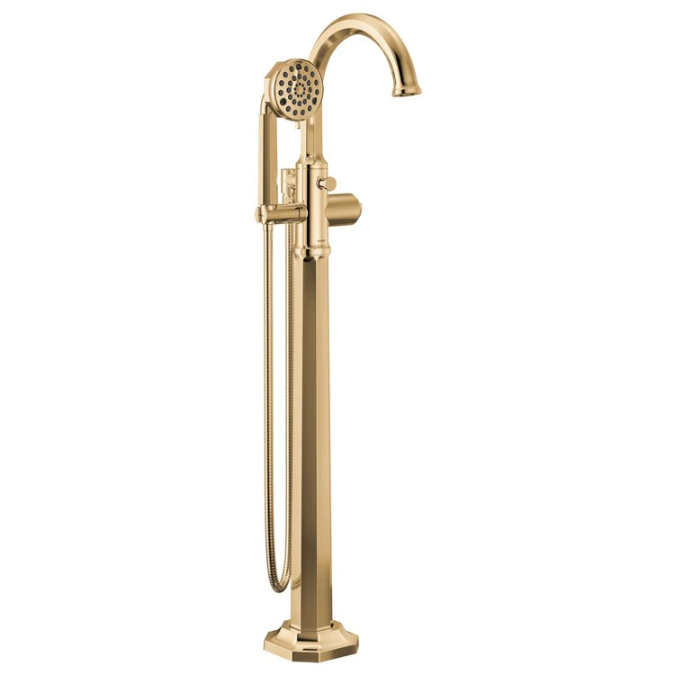 Tub Filler Trim Beauclere Freestanding Less Handle Brilliance Black Onyx WaterSense Round Single Function 15.5 Gallons per Minute - Frankwebs