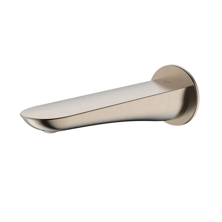 Tub Spout Modern R Laminar Flow Non-Diverter Polished Nickel 7-13/16 Inch Brass - Frankwebs