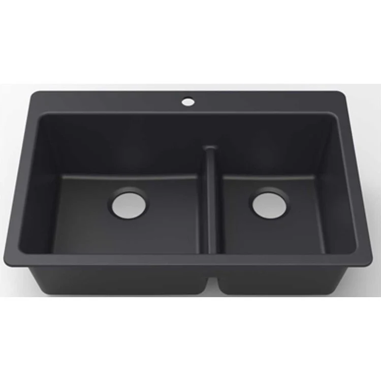 Kitchen Sink Corence 33 x 22 Inch Double Bowl 1-3/4 Double Low Divide 1 Hole Cafe Drop-In/Undermount - Frankwebs