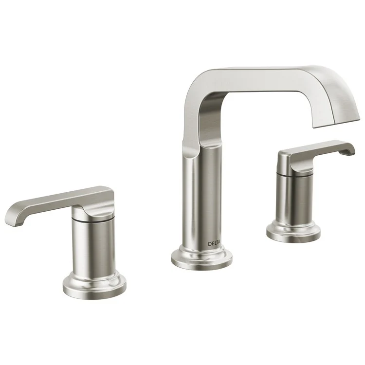 Lavatory Faucet Tetra Widespread 4-16 Inch Spread 2 Lever ADA WaterSense Lumicoat Stainless 1.2 Gallons per Minute 5-3/4 Inch - Frankwebs