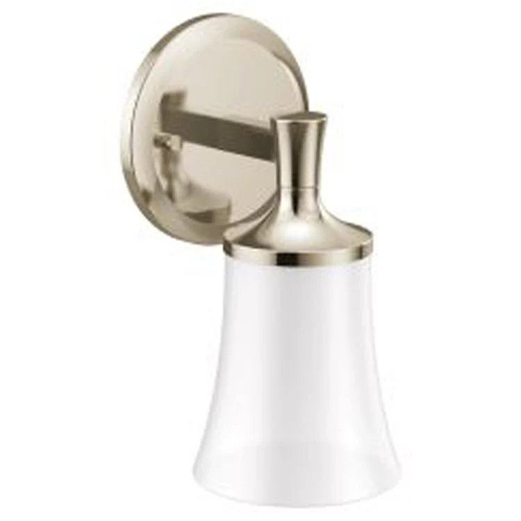 Bath Light Flara Sconce 1 Lamp Brushed Gold Glass or Shade Frosted - Frankwebs