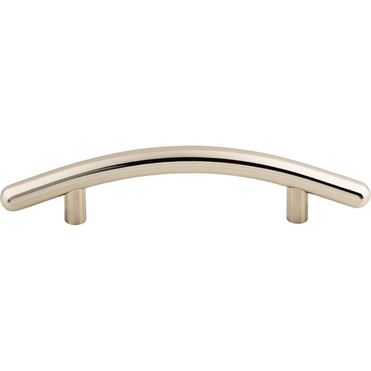 Pull Nouveau Curved Bar Polished Nickel Steel 3-3/4 Inch 6-1/4x4/9x1-1/3 Inch - Frankwebs