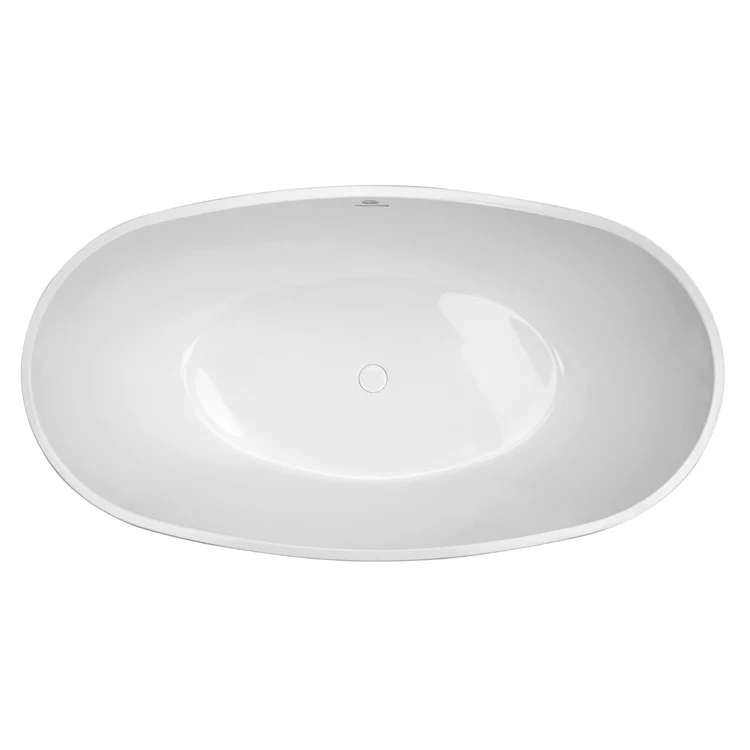 Soaking Tub Metro Collection Alamo 66 x 34 Inch Freestanding Tub Only Center White Hydroluxe SS - Frankwebs