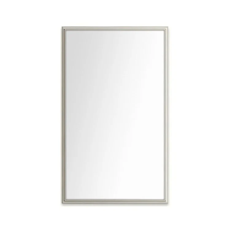 Medicine Cabinet Main Line 24 x 40 Inch 1 Doors Framed Mirror Nickel Flat Top Rosemont Frame Slow Close Hinges 4 Inch - Frankwebs