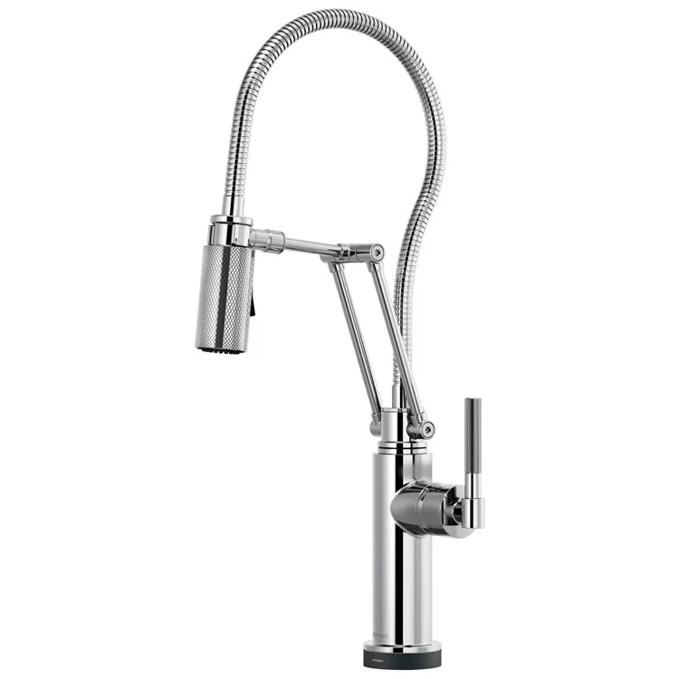 Kitchen Faucet Litze SmartTouch Technology with Finished Semi-Flexible Hose 1 Round Lever ADA Brilliance Stainless 1.8 Gallons per Minute - Frankwebs